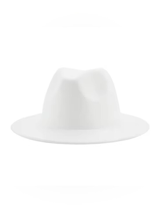 Accessories - Women White Fedora Hat